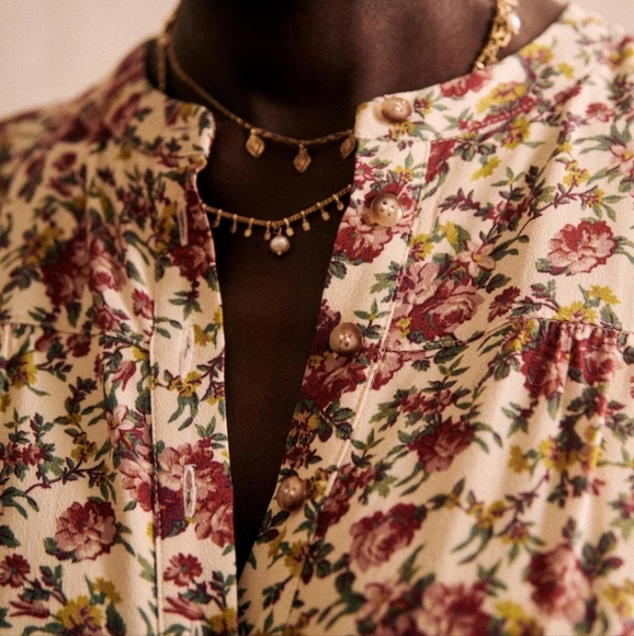 Sezane Alix Floral Midi Dress - Picture 5 of 6